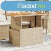 Bzs polyrattan s akcfa kerti asztal 100 x 55 x 73 cm