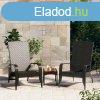 Fekete polyrattan kerti adirondack szk