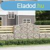 2 db ves horganyzott vas gabion kosr 200x50x140/160 cm