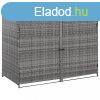 Antracit polyrattan dupla trol guruls kukhoz 148x77x111 