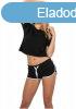 Urban Classics Ladies French Terry Hotpants blk/wht