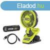 Ryobi 4V USB Lithium csptethet ventiltor, 1x 2,0 Ah akkum