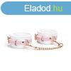  White & Pink Fairy Goat Leather Hand Cuffs 