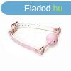  White & Pink Fairy Goat Leather Ball Gag 