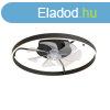 Fekete mennyezeti ventiltor 70 cm LED-vel s tvirnytval