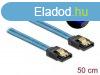 DeLock SATA 6 Gb/s Cable UV glow effect 0,5m Blue