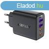 Acefast A61 GaN Fali tlt 2xUSB-A, 2xUSB-C PD45W EU (fekete