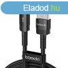 Cable USB-A to USB-C Toocki TXCT-HY01, 1m, FC 100W (black)