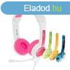 vezetkes fejhallgat gyerekeknek BuddyPhones School+ (pink)