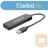 Orico USB2.0 Hub - FL01-BK (4 port, Bemenet: USB-A, Kimenet: