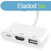 BlackBird Lightning OTG Digital AV Adapter White