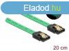 DeLock SATA 6 Gb/s Cable UV glow effect 20cm Green