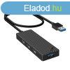 Adapter Hub 4 in 1, INVZI, MH04, 4x USB 3.0 (black)