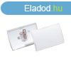 Névkitűző 54 x90mm, kombi klippel, 25 db/csomag, Durable Cli