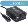 EUROCASE feszltsgvlt DC/AC, 12V/230V, 150W, USB 2*5V/500