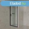 Welland TSD-80 elhzhat zuhanyajt - 80 cm - fekete profil