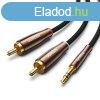 UGREEN AV170 kbel 2x RCA (Cinch) jack 3,5mm, 2m (fekete)