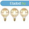 3 db-os E27 halvny-meleg LED lmpa kszlet G95 arany 8W 806