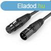 UGREEN AV130 XLR anya-duga XLR kbel - 5 m (fekete)