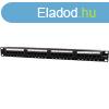 Gembird 24 portos Cat.6 1U 19" RJ45 Patch Panel