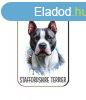 Kutys fa htmgnes, Staffordshire Terrier, szrke-fehr, 