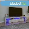 betonszrke TV-szekrny LED lmpkkal 200x36,5x40 cm