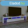 magasfny fehr TV-szekrny LED lmpkkal 230x36,5x40 cm