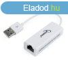 Gembird NIC-U2-02 USB2.0 LAN adapter White