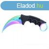 Scorpion Karambit Rainbow Damascus mints, fekete markolat