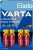 Elem, AA ceruza, 4 db, VARTA "Longlife Max Power"