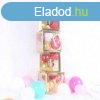 Baby ballon box, dekorcis dszdoboz - arany