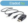 GEMBIRD Adapter HDMI - VGA + audio, F/F, fekete