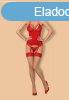 838-COR-3 corset & thong red L/XL