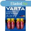 Elem AA ceruza LR06 Longlife Max Power 4 db/csomag, Varta