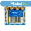 Elem AA ceruza LR6 zsugorflis alkaline 4 db/csomag, Maxell