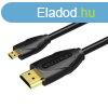 Mikro HDMI-kbel 3 m-es szellznyls VAA-D03-B300 (fekete)