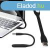 Rugalmas szilikon USB lmpa, fekete