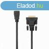 SBOX HDMI Male - DVI (24+1) Male cable 2m Black