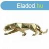 Dekoratv Figura DKD Home Decor Aranysrga Leoprd 35,5 x 8 