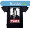 Unisex rvid ujj pl Willy Wonka Wonka Fekete MOST 15469 H