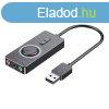 External USB 2.0 audio card Vention CDRBF 1m (black)