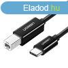 UGREEN US241 Nyomtatkbel USB-C 2.0 s USB-B, 1 m (fekete)