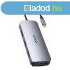 HUB 8in1 MOKiN USB-C VGA+2xHDMI (silver)