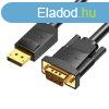 DisplayPort-VGA kbel 3m Vention HBLBI (fekete)