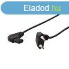 Logilink Power cord Euro male 90 to IEC C7 female 90 0.75m