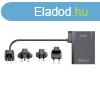 Univerzlis fali tlt Budi 350, GaN PD QC3.0, 5xUSB-C 1xUSB