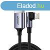 UGREEN US299 USB Lightning hajltott kbel, MFi, 1m (fekete)