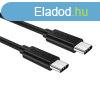 USB-C USB-C kbel Choetech CC0001, 0,5m (fekete)