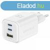 SWWISTEN hlzati adapter GaN 2x USB-C 65 W PD + 1x USB-A 18