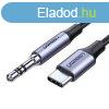 3,5 mm-es mini jack AUX kbel az USB-C UGREEN AV143-hoz, 1 m